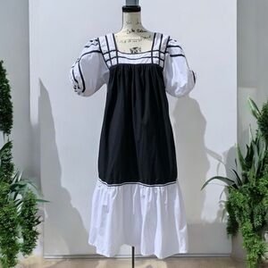 Vintage Muumuu Black and White Joy of the Islands by MG Dress